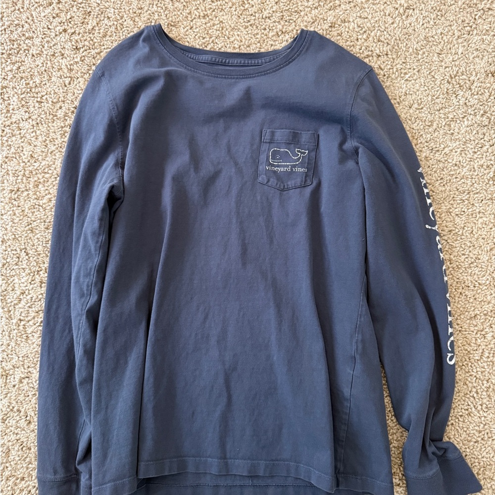 Vineyard Vines Womens Blue Long Sleeve Tee